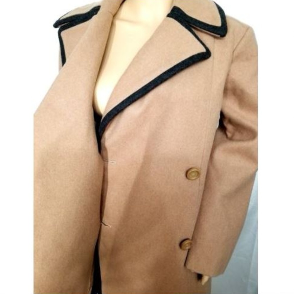 Kate Spade Saturday Walnut Piped Oversize Overcoat - Picture 2 of 6